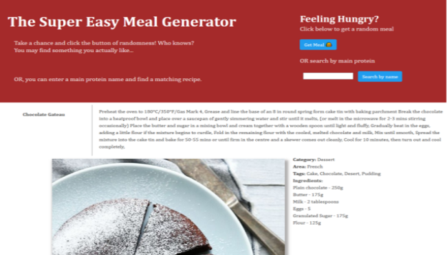 Random Meal screenshot